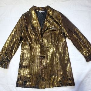 Full gold sequin blazer WD.NY size M club party